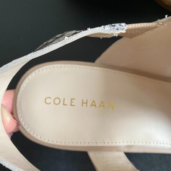 HOST Pick Cole Haan Leather Wedge Sandal New - Picture 6 of 9